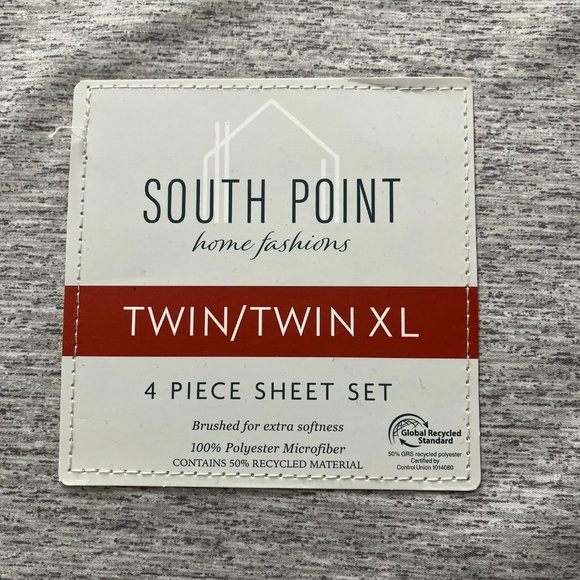 *NEW* South Point Home Fashions Microfiber 4-Piece Sheet Set - gray only - Picture 5 of 9
